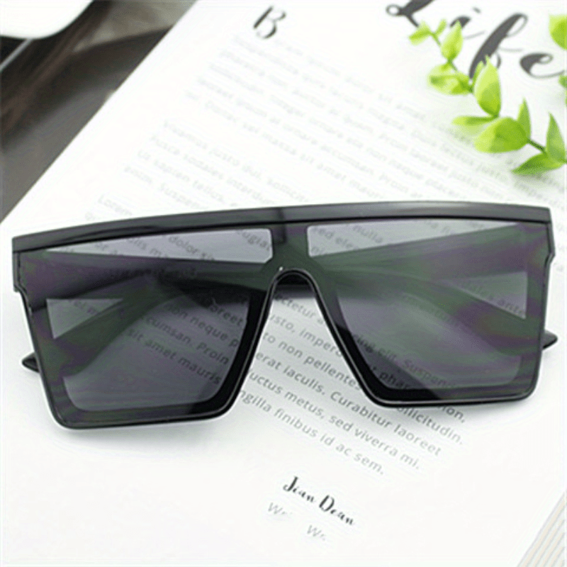 Square One piece Sunglasses For Women Men Large Mirrored UV400 Sun Shades