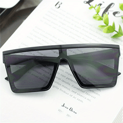 Square One piece Sunglasses For Women Men Large Mirrored UV400 Sun Shades