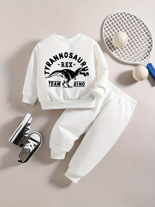 Toddler Boy Dino Graphic Sweatshirt Pants Set