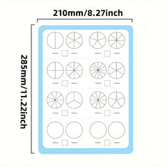 10 Pack COXCO Double Sided A4 Math Practice Papers Reusable Dry Erase Sheets