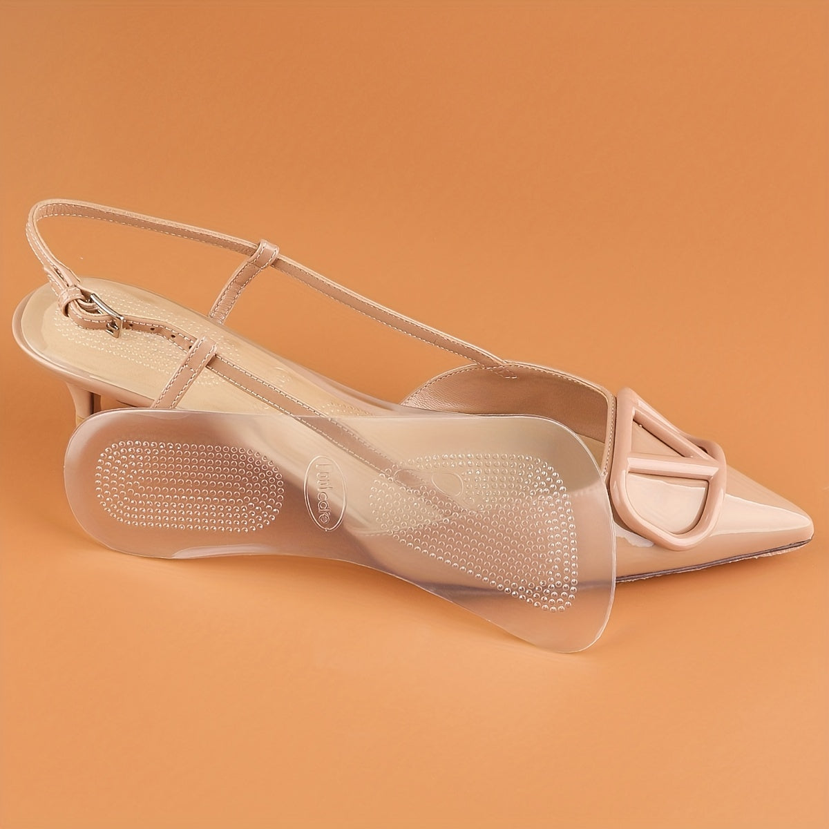 Anti Slip Transparent Foot Arch Support Insole with Particles