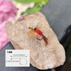 1pc Red Humpy Bionic Fly Fishing Lure Dry Fly Fishing Tackle