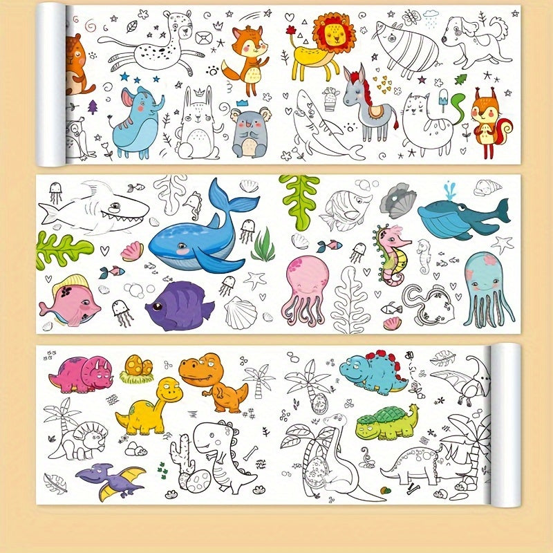 Cm Students' Drawing Scroll Coloring Paper Roll Sticky DIY Painting Drawing