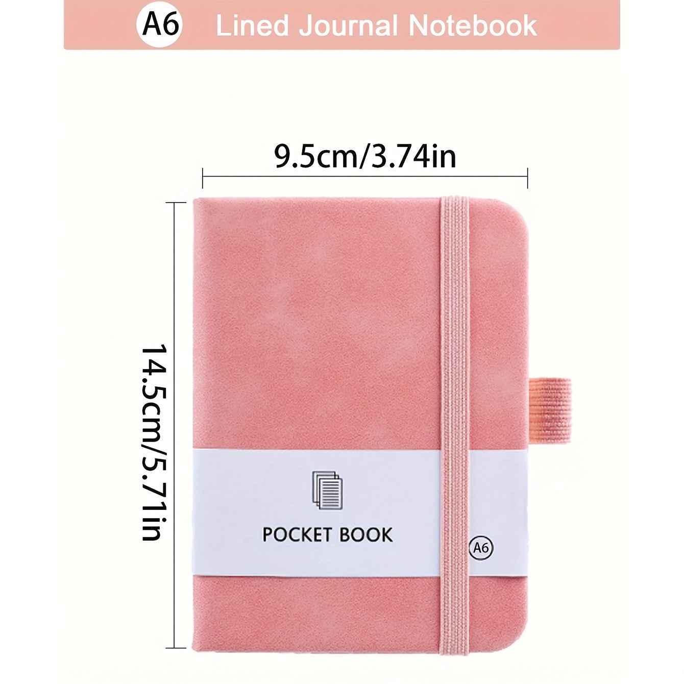 Mini Pocket Notebook with Pen Holder A6 A7 A5 Sizes