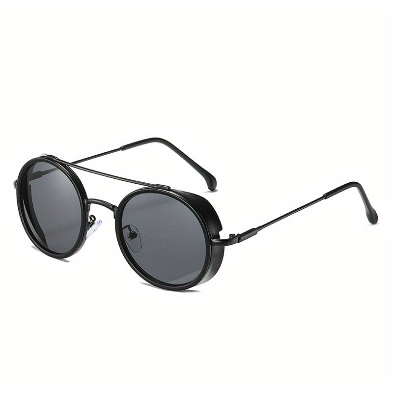 Men's Round Metal Sunglasses Driving Outdoor Glasses UV400