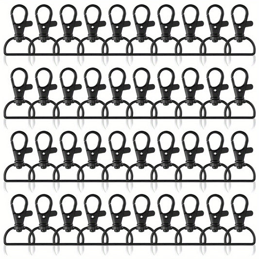 30 PCS Swivel Clasp Lobster Claw Clasps with Key Rings for Snap Tabs