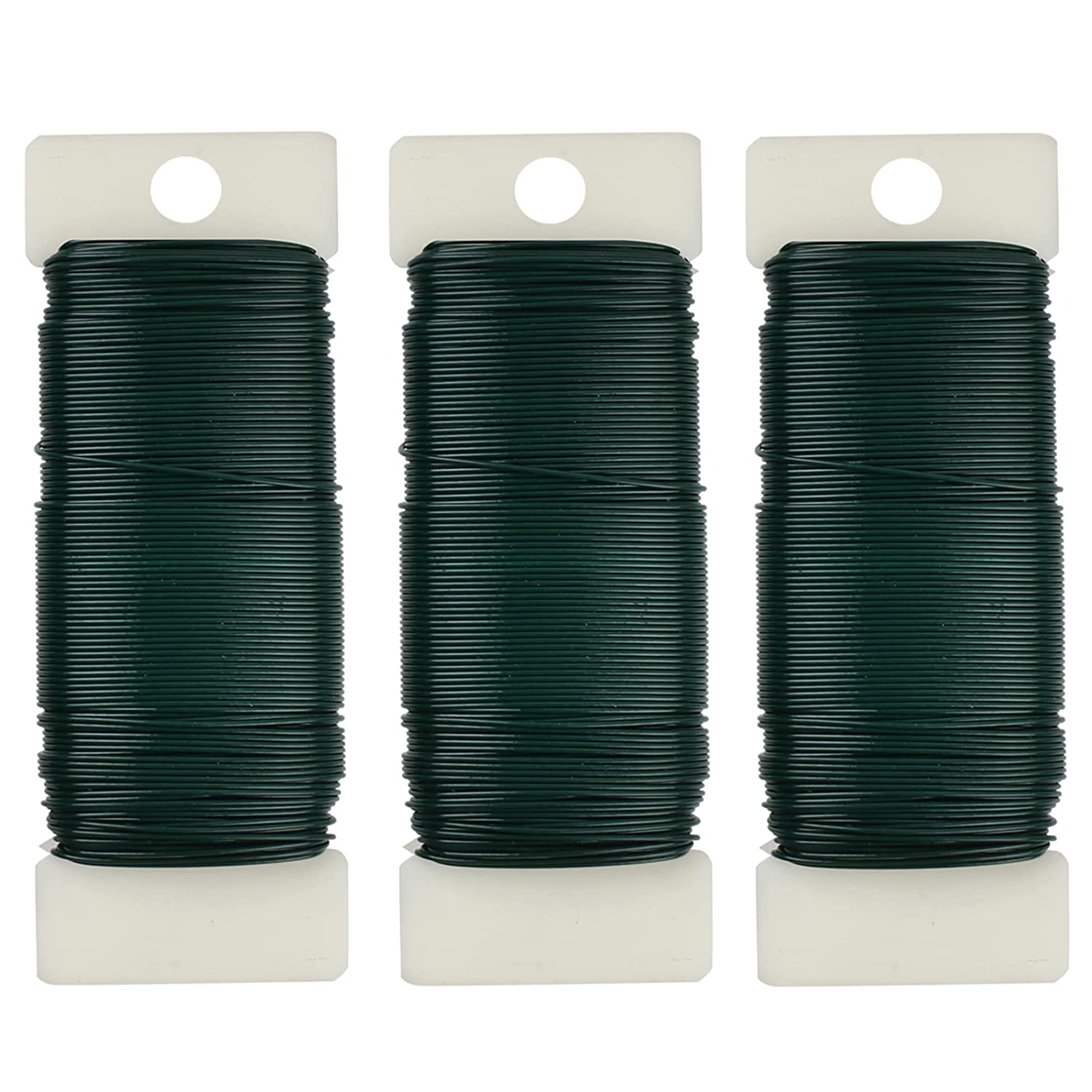 3pcs Floral Wire 118 Yards 22 Gauge Green Florist Wire Paddle Wire For Crafts