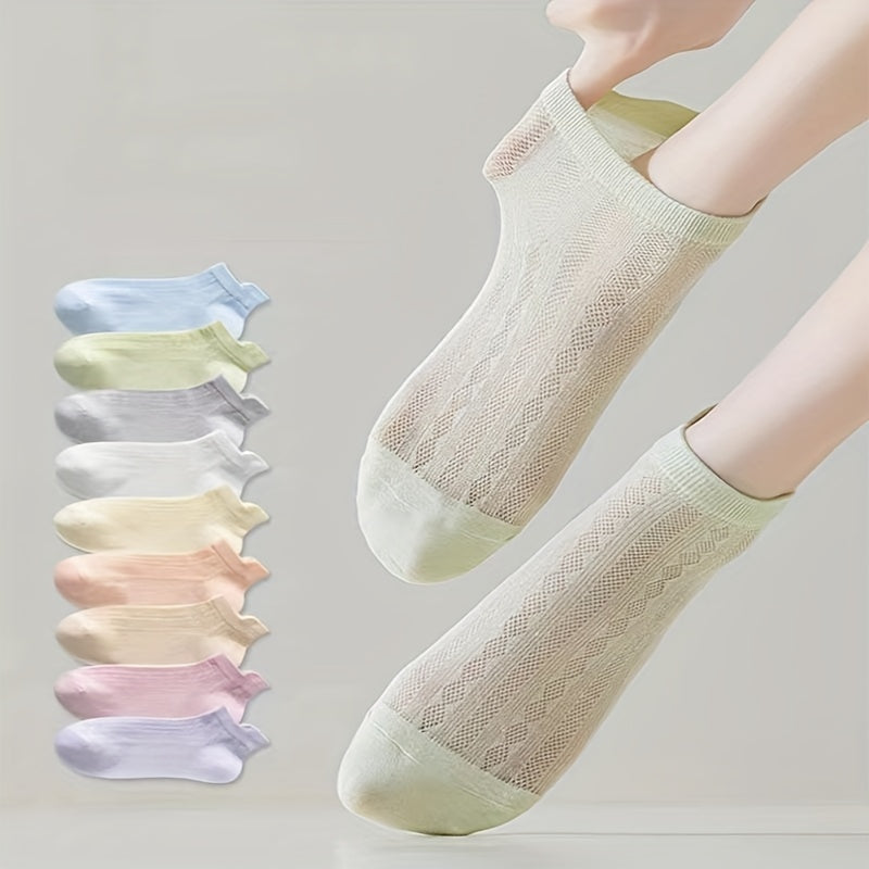 Argyle Pattern Mesh Socks Women's Stockings
