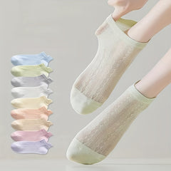 Argyle Pattern Mesh Socks Women's Stockings
