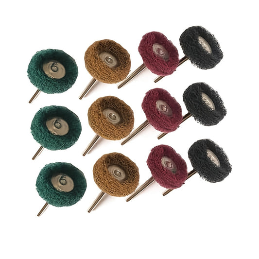 48pcs Mini Buffing Wheel Scouring Pad for Rotary Tool Grit 120 180 320 400