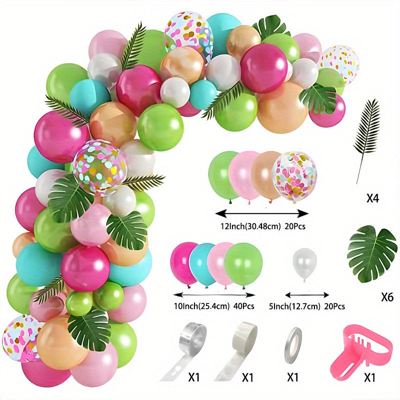 Tropical Hawaii Balloons Arch Garland Kit Wedding Party Decorations