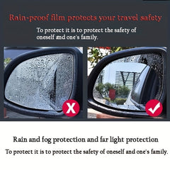 2PCS Car Rearview Mirror Rainproof Anti Fog Film Glass Waterproof Agent