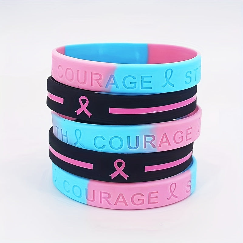 HOPE STRENGTH Courage Bracelet Pink Ribbon Bracelet