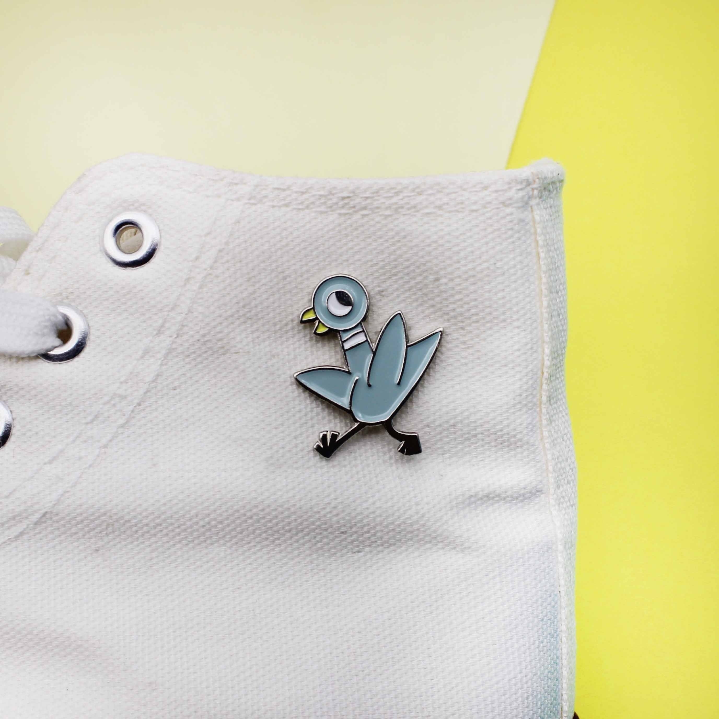 Teal Duck Enamel Brooch Dancing Duck Lapel Pin For Men