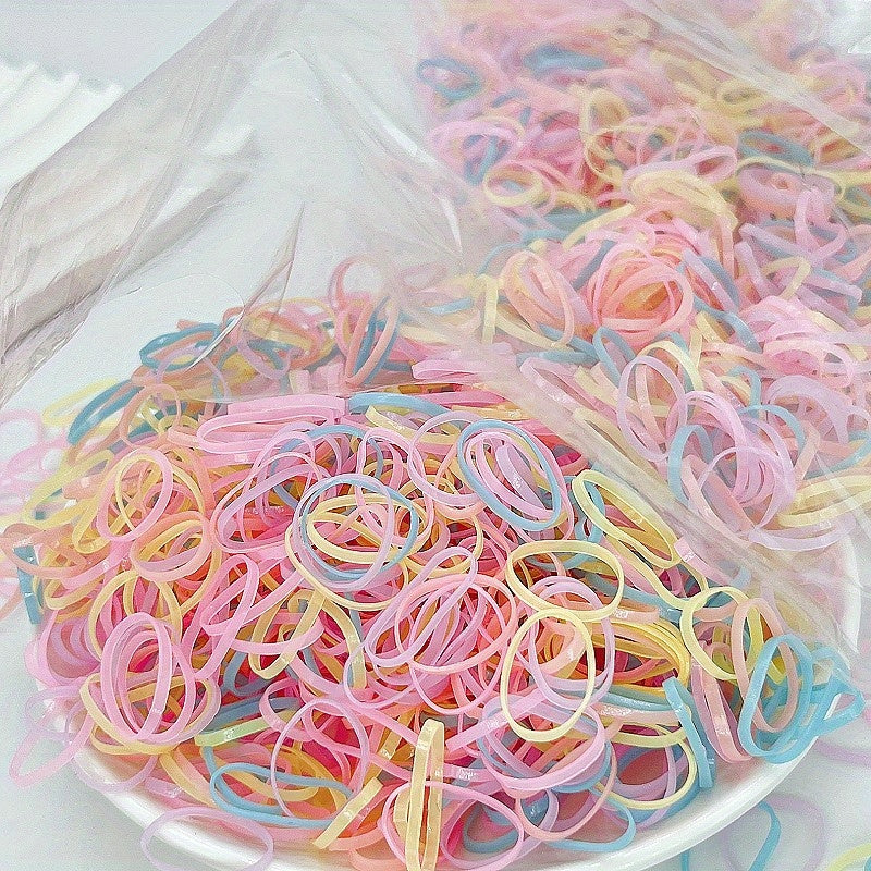 2000pcs Colorful Rubber Band Hair Accessories