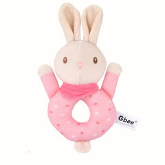 Soft Cartoon Rabbit Plush Doll Rattle Baby Toy Red