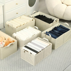 Foldable Storage Box Clothes Bamboo Cotton Finishing Storage