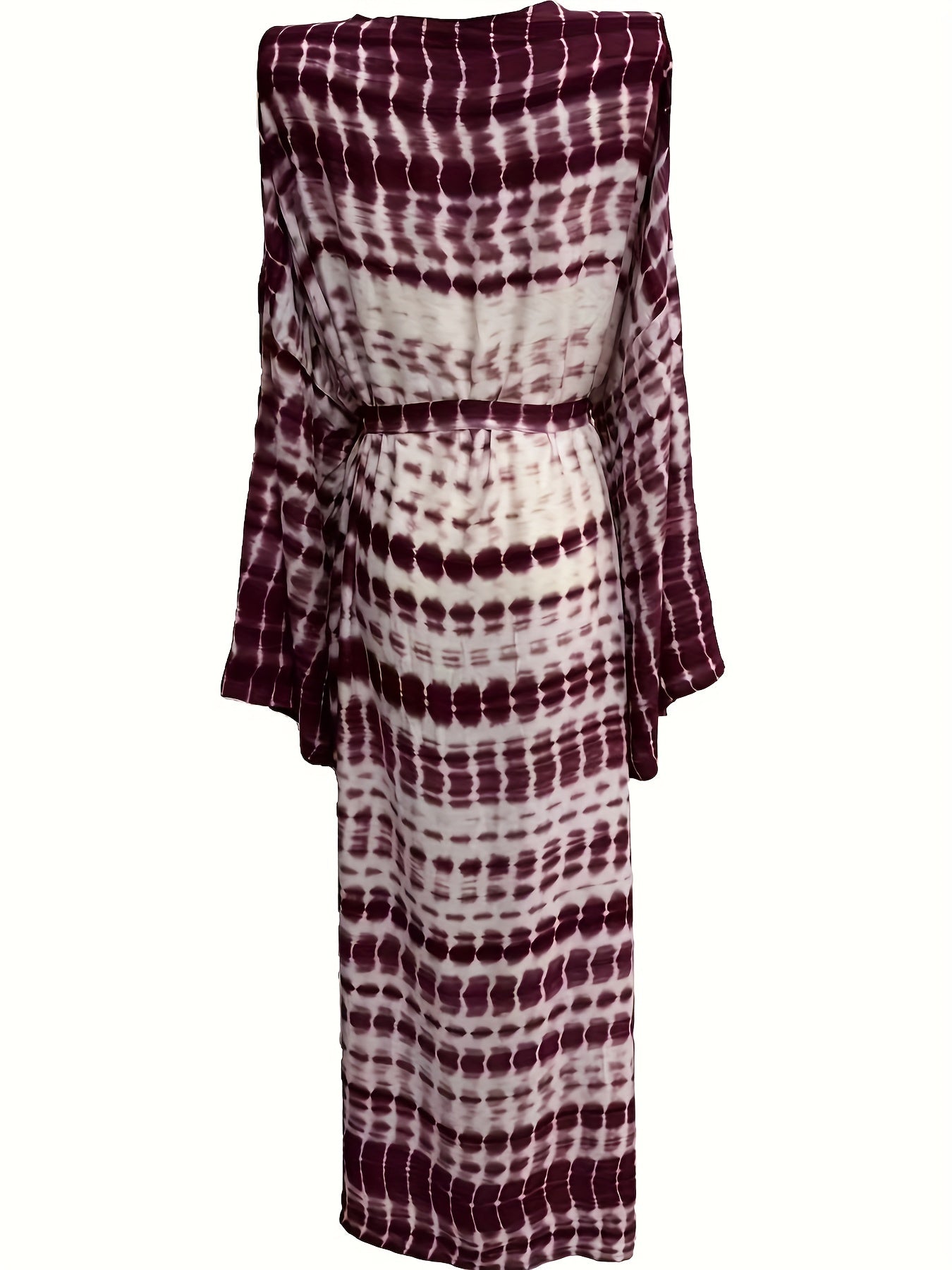  Tie Dye Striped Kimono Cover Up