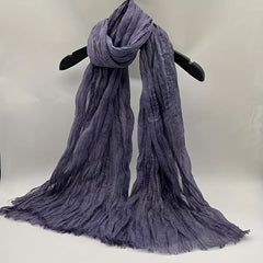 Boho Style Linen Twist Scarf for Outdoor Activity