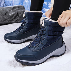 Waterproof Anti Slip Winter Hiking Boots Fur Lined Snow Boots Unisex