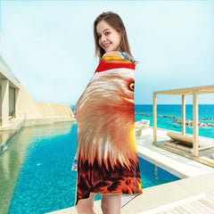 Cartoon Pattern Microfiber Beach Towel - Quick Drying