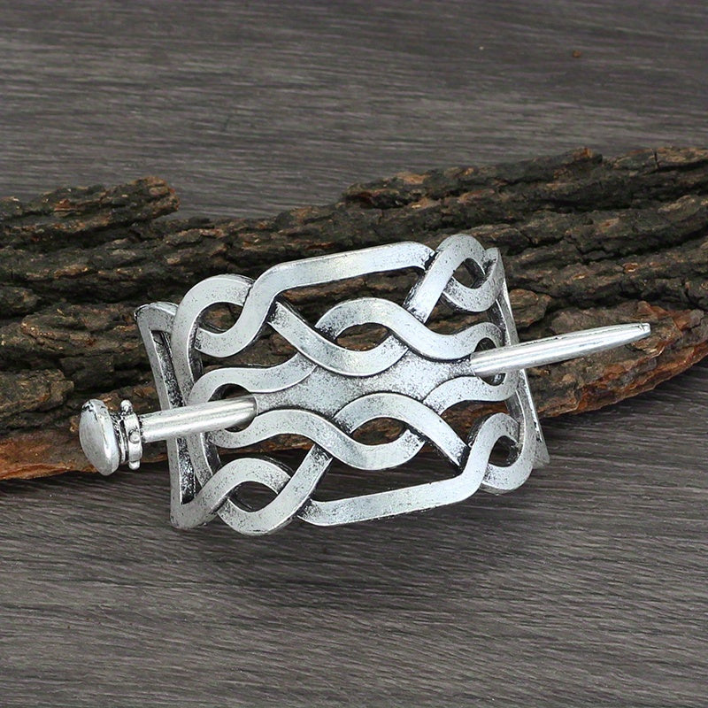 Vintage Viking Style Hairpin Tree Of Life Barrette Silvery Hairpin Celtic Barret