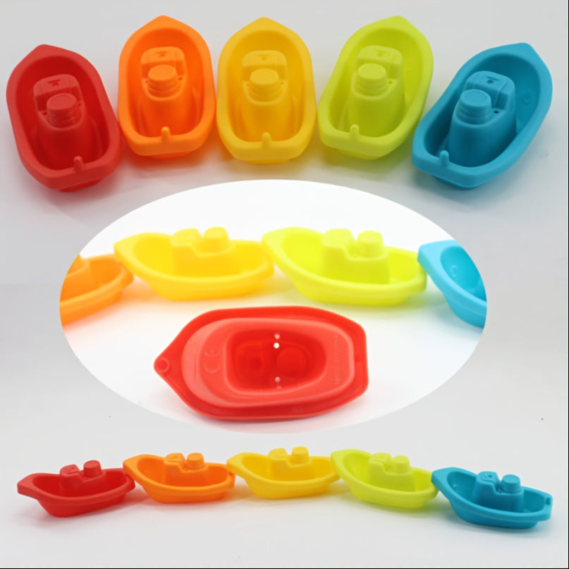 Colorful Stacking Boat Toy Set for Kids