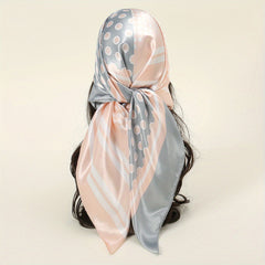 Dotted Bandana Satin Shawl Silk Square Scarf Head Wrap