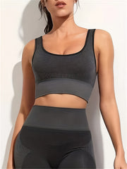 Striped Wireless Sports Bra for Running Workout