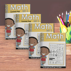Kindergarten Daily Math Set - 4 Sets for Homeschooling & Classrooms