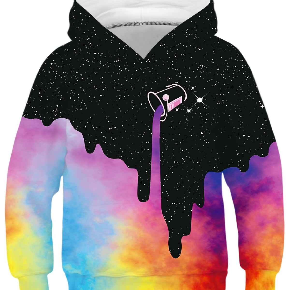 Colorful Starry Night 3D Print Boys Hooded Sweatshirt