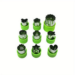 9Pcs Stainless Steel Bakery Tools for Sliced Biscuits, Food, Fruit