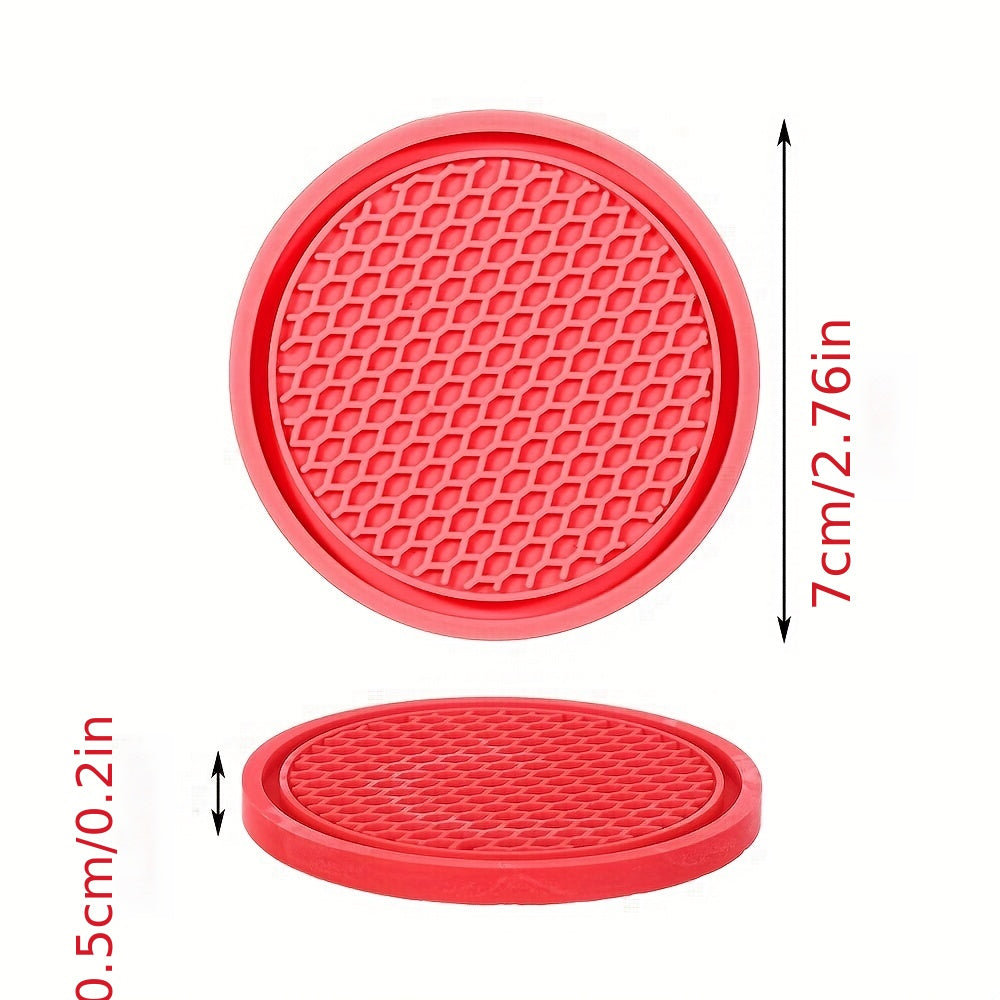 2pcs Car Silicone Coaster Non-slip Cup Holder Car Interior Accessories