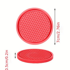 2pcs Car Silicone Coaster Non-slip Cup Holder Car Interior Accessories