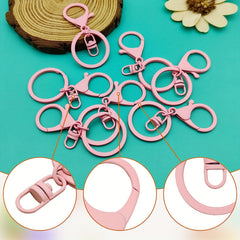 30Pcs Metal Lobster Clasp Keychain Rings DIY Jewelry Making