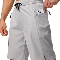 Men's Zip Pocket Swim Trunks Quick Dry UV Protection Beach Shorts