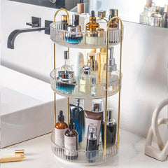 High Capacity 360 Rotating Makeup Organizer for Skincare and Cosmetics