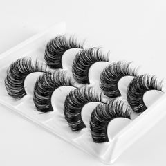 4 Pairs Fluffy Natural Volume Eyelashes Daily Party Makeup