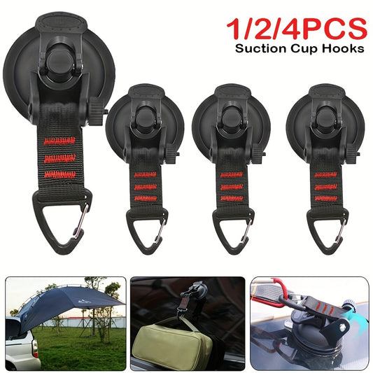4pcs Suction Cup Hooks Tarp Accessory for Camping, Tents, Secure Hook