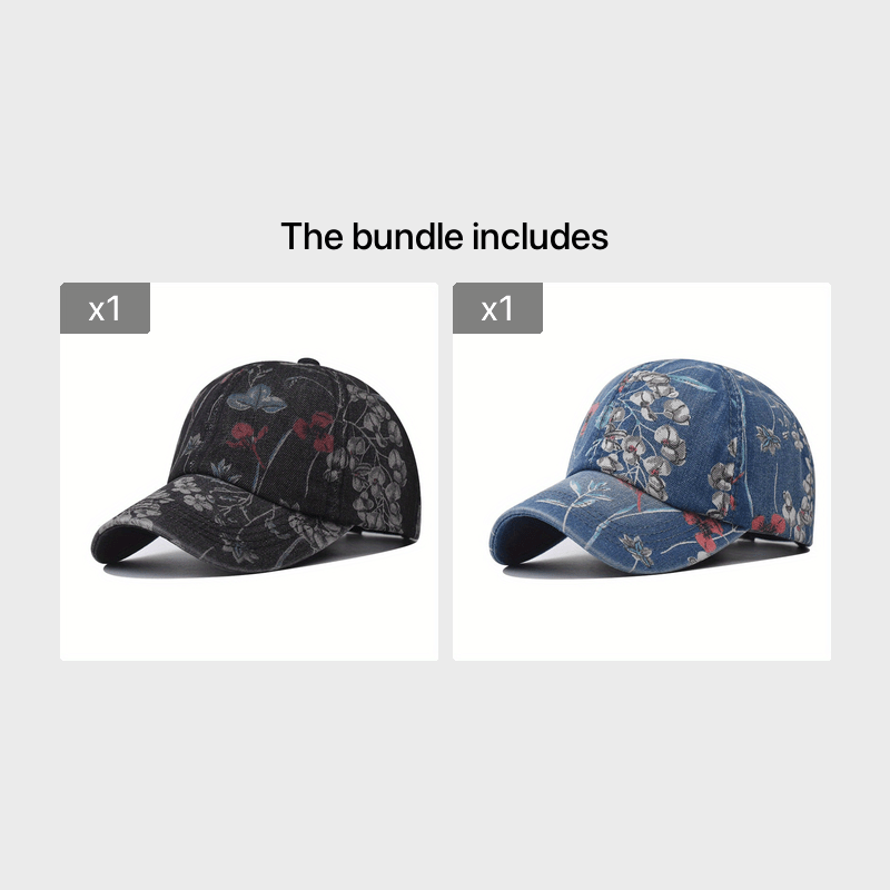 Casual Sunscreen Washed Print Cowboy Baseball Cap Hat
