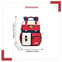 Kid's Large Capacity School Backpack with Multiple Pockets