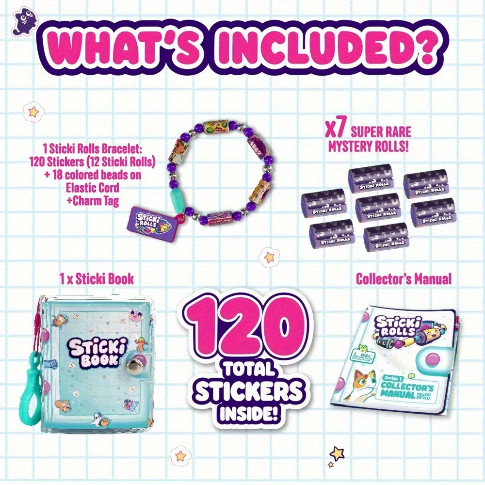 Mystery Sticker Bracelet with 120 Unique Characters