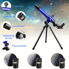 Telescope with Tripod Compass and Eyepieces