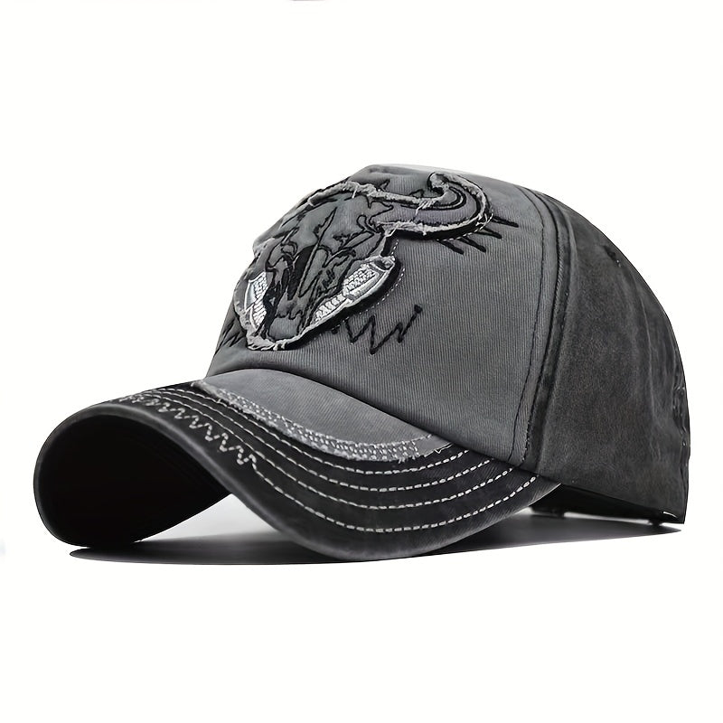 Retro Canvas Baseball Cap Embroidered Letter Snapback Dad Hat
