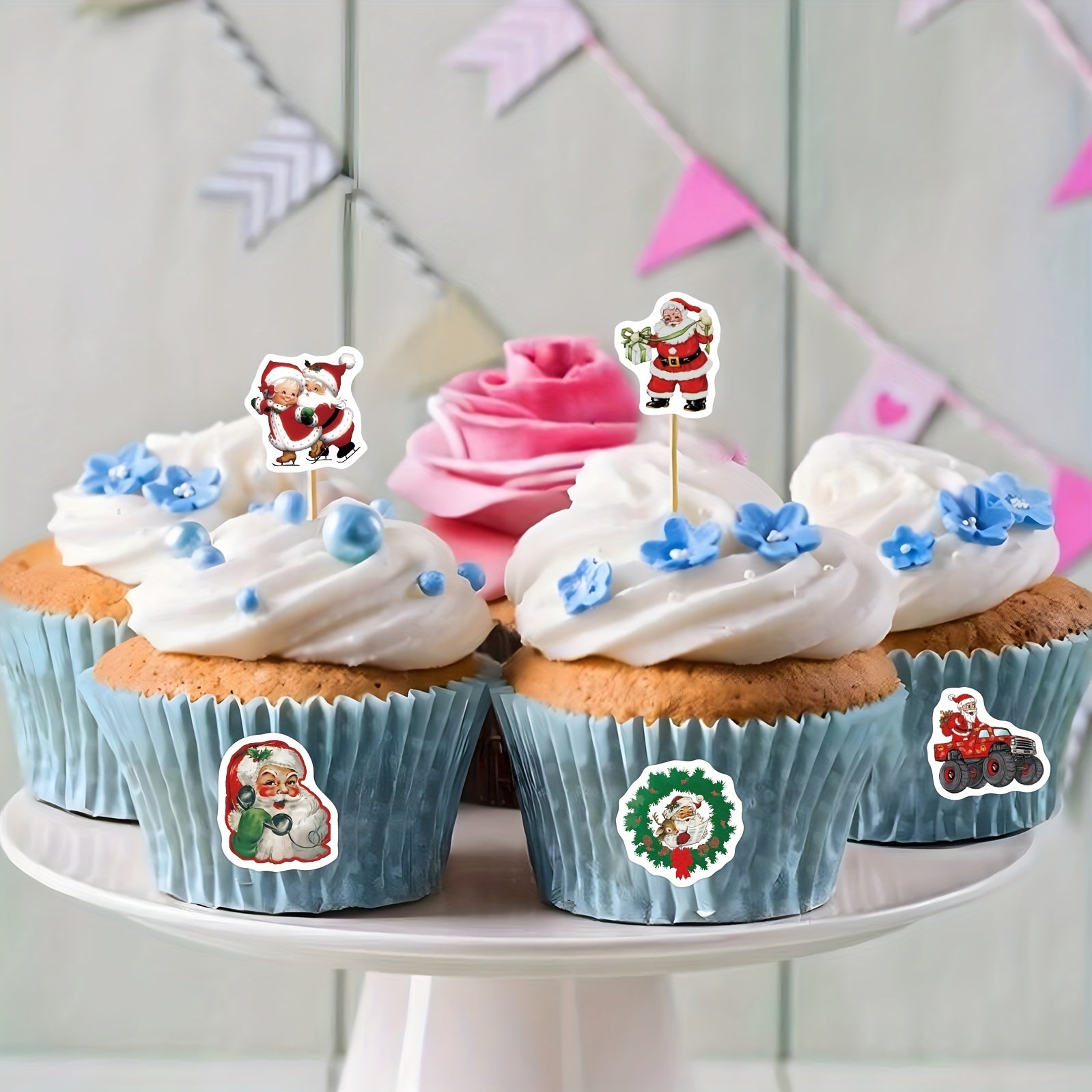 500pcs Vintage Christmas Stickers Retro Santa Stickers