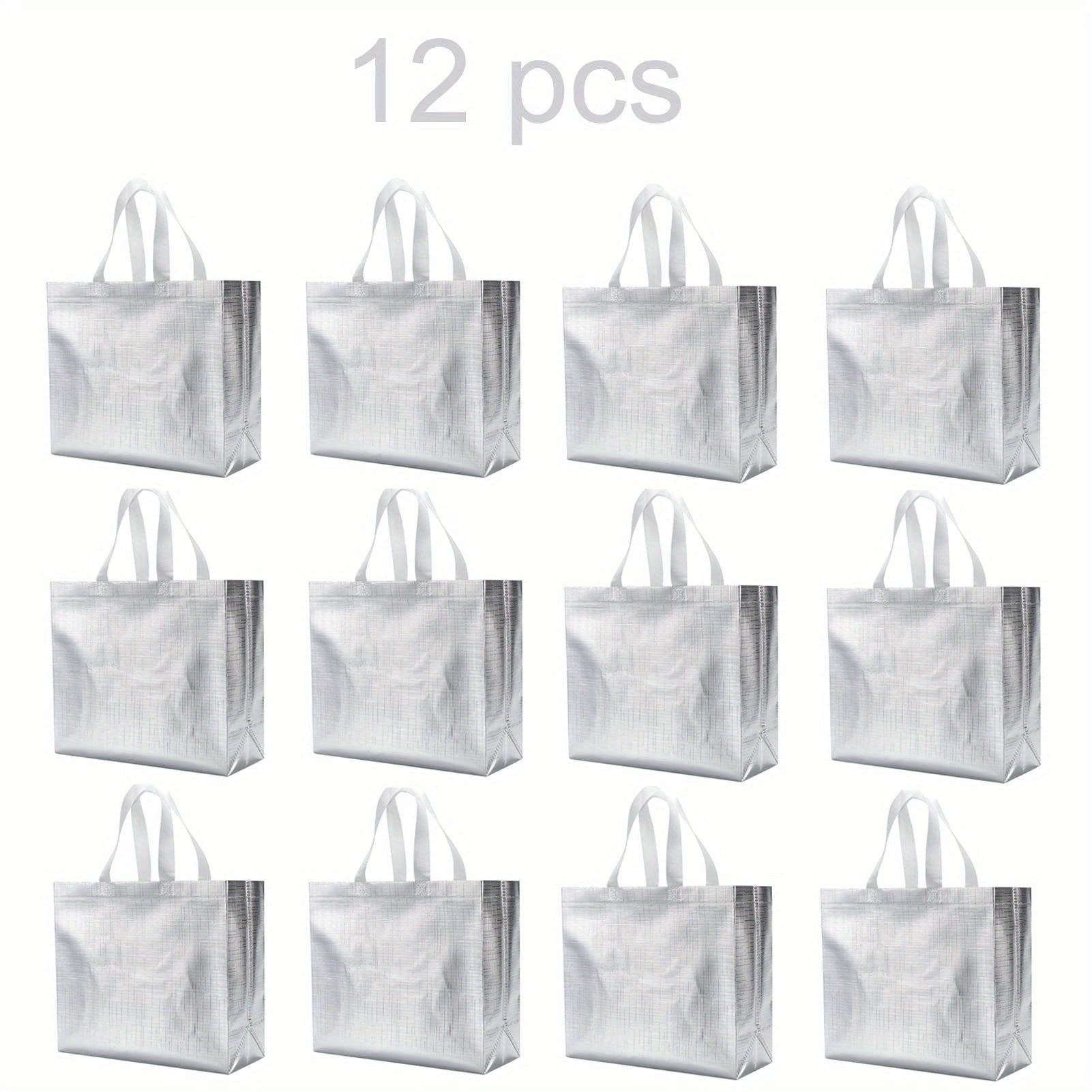 12pcs Glossy Reusable Gift Bags With Handles for Bachelorette Wedding Birthday