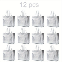 12pcs Glossy Reusable Gift Bags With Handles for Bachelorette Wedding Birthday