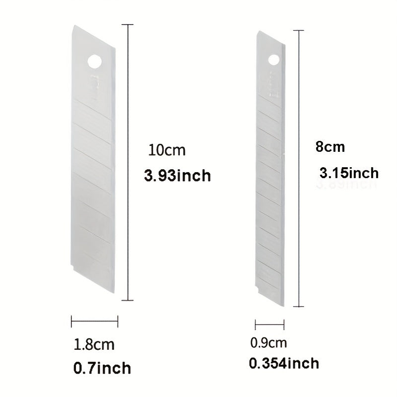 10pcs 18mm Wide Cutter Blades for Office School & Home Use