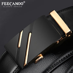 Men's Cowhide Automatic Belt Business Leather Belt