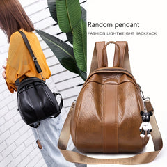 Vintage PU Leather Backpack & Purse Set